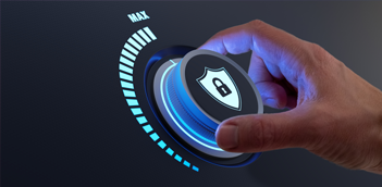 man switching dial to maximum security